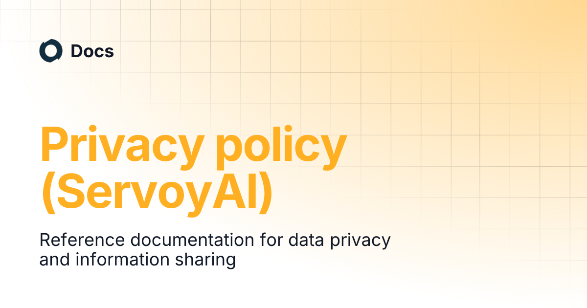 Privacy policy (ServoyAI) | Docs