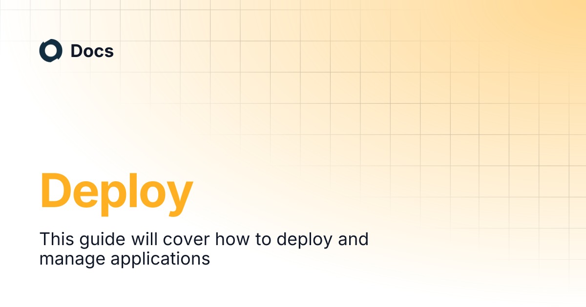 Deploy | Docs