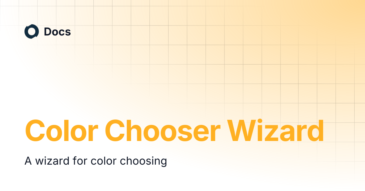 Color Chooser Wizard | Docs