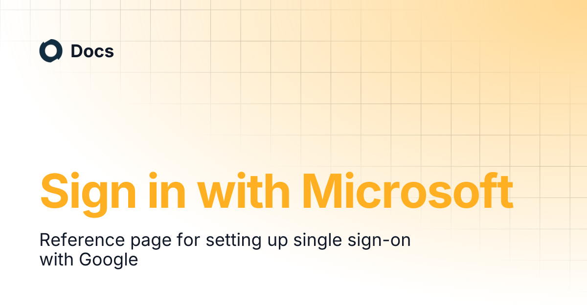 Sign in with Microsoft | Docs
