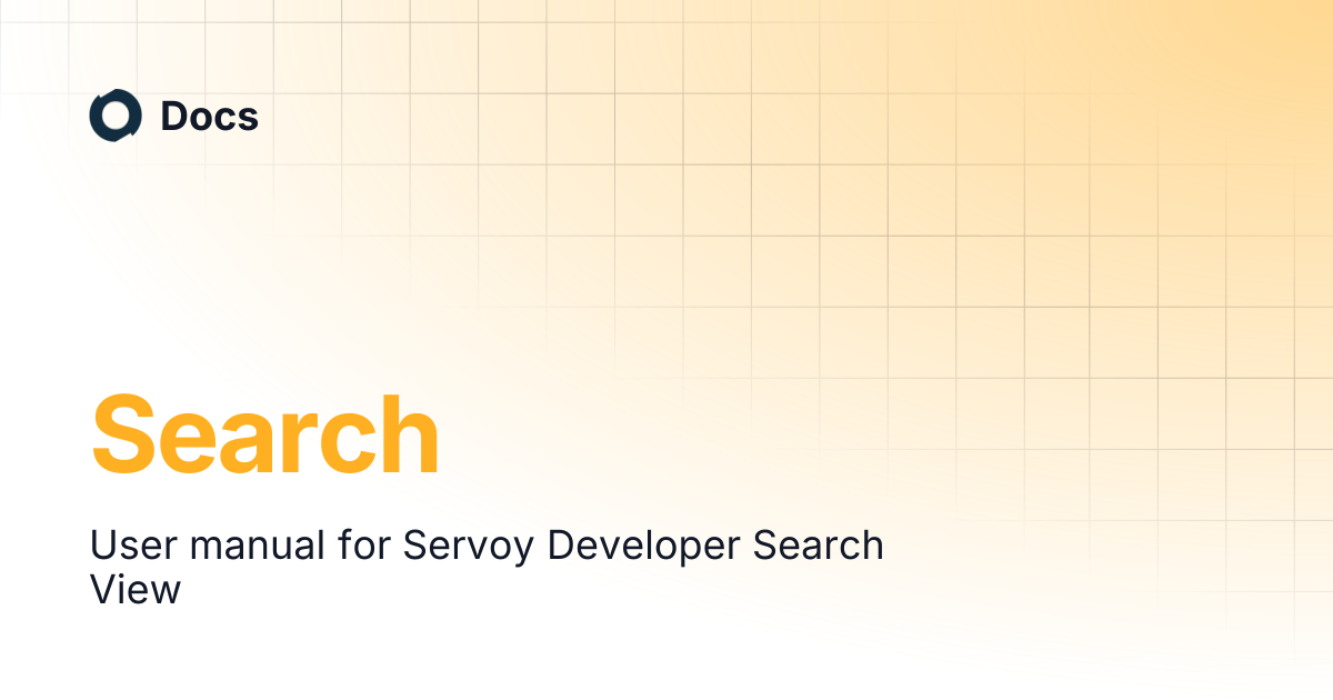Search | Docs